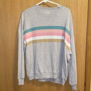 American eagle rainbow stripe sweatshirt